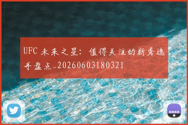UFC 未来之星：值得关注的新秀选手盘点_20260603180321